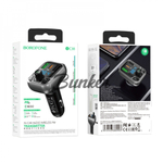 MP3 FM Modulator Borofone BC38 Bluetooth, 2USB, 3A, PD + QC 3.0, с дисплеем, подсветка, чёрный