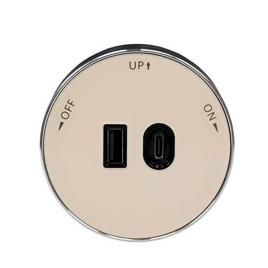 MULTITRACK Розетка 2хUSB (тип А+С) 18 Вт, 5 В/3 А ПЕСОЧНЫЙ