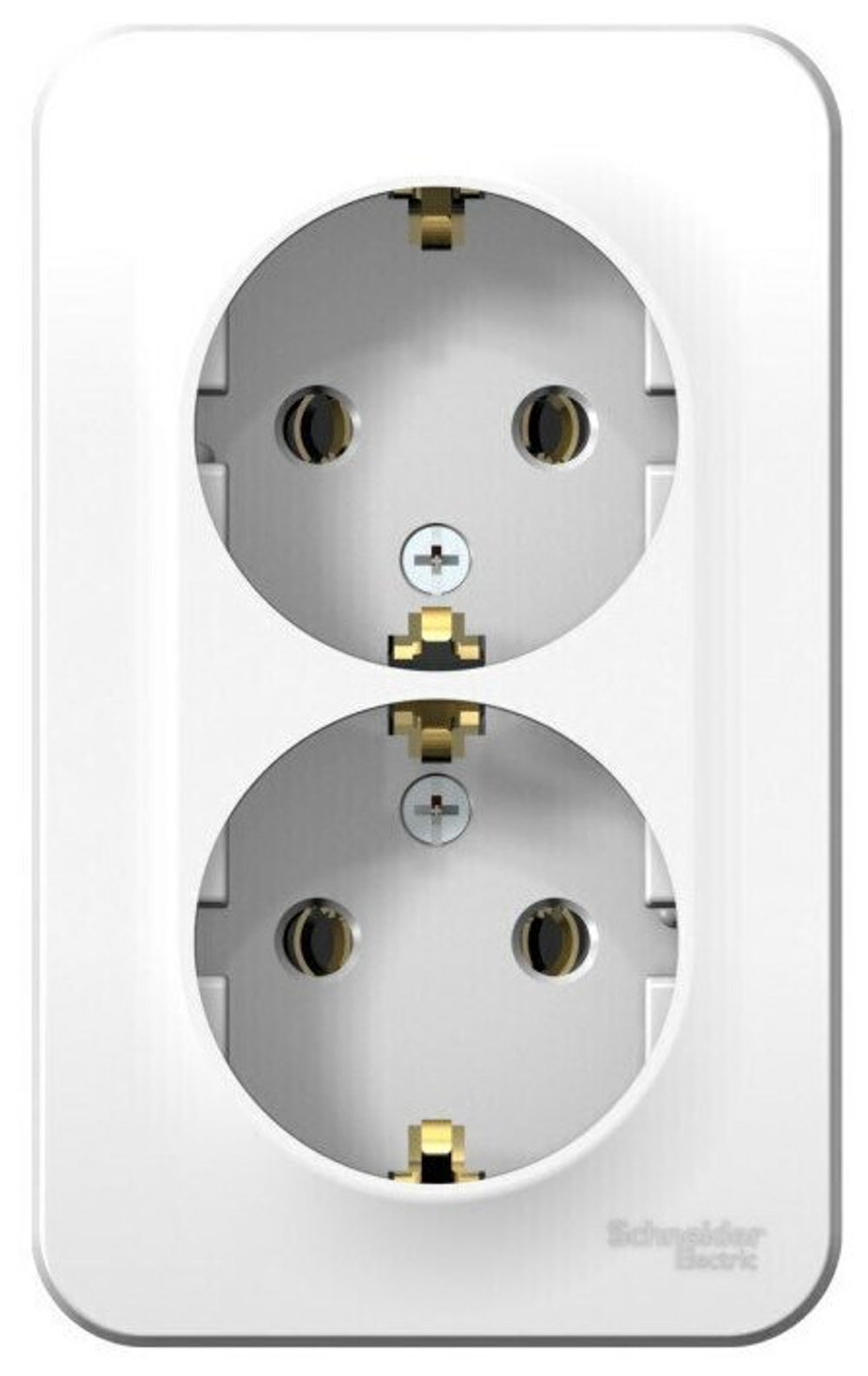 Розетка двухместная скрытой установки BLANCA 16А IP20 250В с заземлением  белая SCHNEIDER ELECTRIC