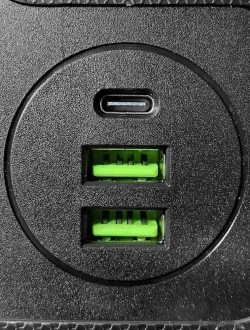 Cетевой фильтр тройник разветвитель с подсветкой 2 розетки с USB и Type-C