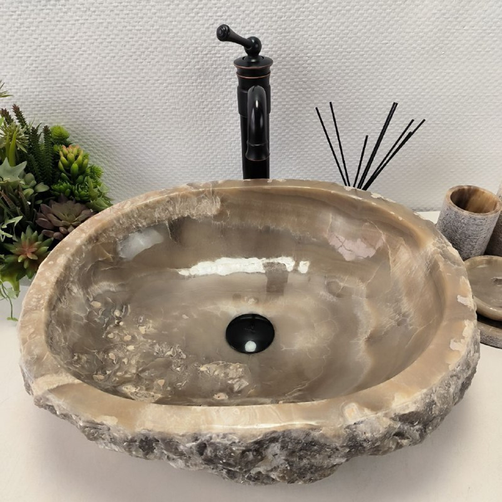 Раковина из оникса Erozy Grey EO-62188 53*43*15 0094