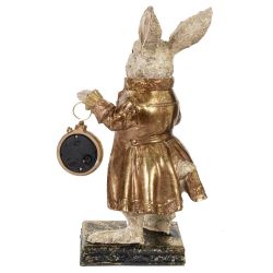 GAEM Фигурка декоративная "Кролик" с часами (LR44x1), L17 W15 H30 см