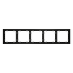 Рамка пластиковая VOLTUM S70 на 5 постов, (черный матовый)
