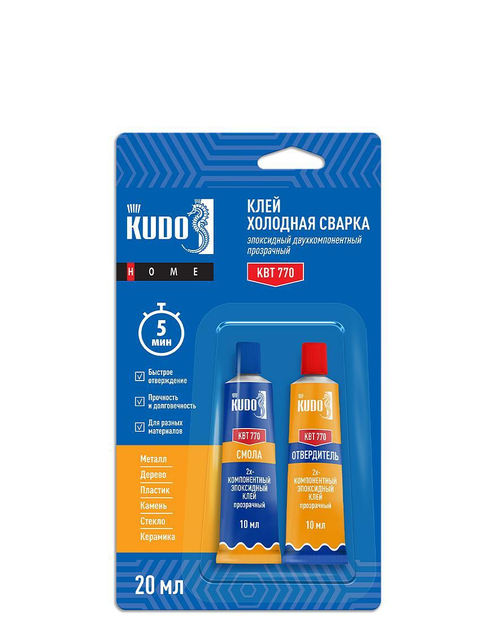 Клей эпоксидный Kudo прозрачный (20мл)