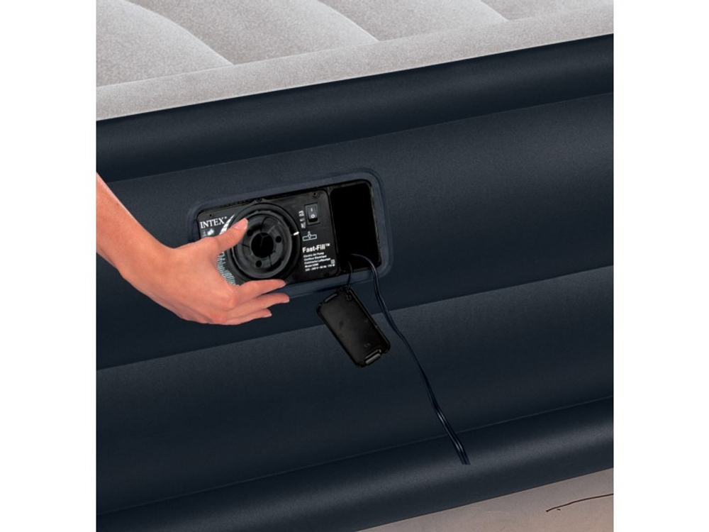 Надувная кровать Intex Deluxe Pillow Rest Bed, 99х191х(43)48 см. арт.67732