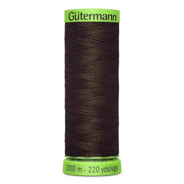 Нитки для тонких тканей Gutermann Extra Fine 150 (200 метров), 5 кат. | 406 шоколад