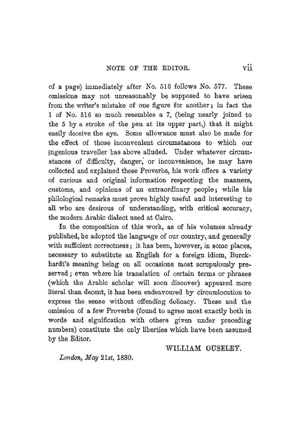 Arabic Proverbs | John Lewis Burckhardt