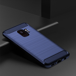 Чехол для Samsung Galaxy S9 цвет Blue (синий), серия Carbon от Caseport