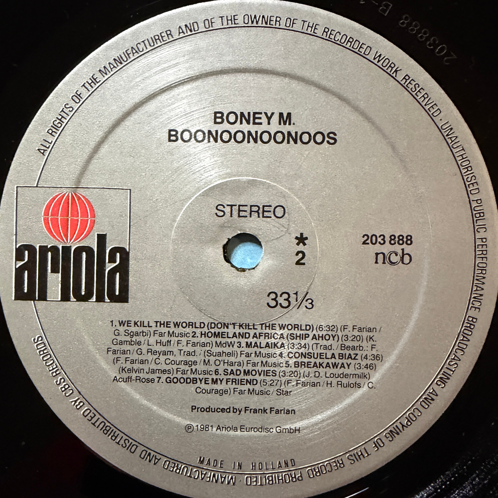 Boney M. - Boonoonoonoos (Скандинавия 1981г.)
