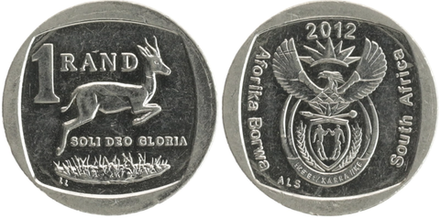 ЮАР 1 ранд, 2010-2022 Aforika Borwa aUNC