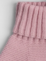 Чепчик и снуд детский на осень пудровый