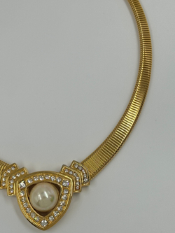 Колье с «жемчугом» и кристаллами Christian Dior