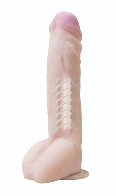 Фаллоимитатор на присоске F LINE - 25 см. (Цвет: телесный)