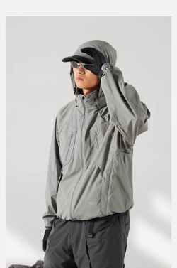 Куртка Nothomme Geometric Structure Hidden Hood Jacket