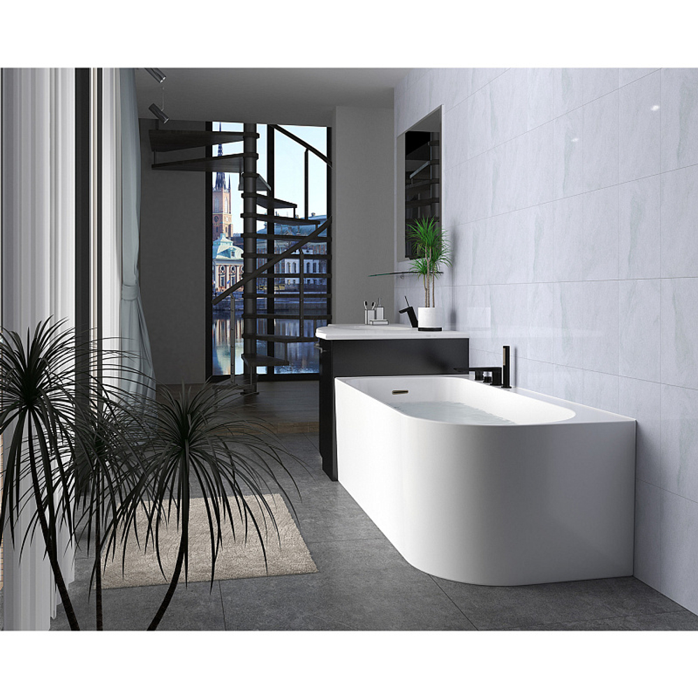 Ванна акриловая Azario LUTON 170х80 пристенная (LUT17080 L)