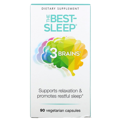 Natural Factors, 3 Brains, The Best-Sleep, 90 вегетарианских капсул