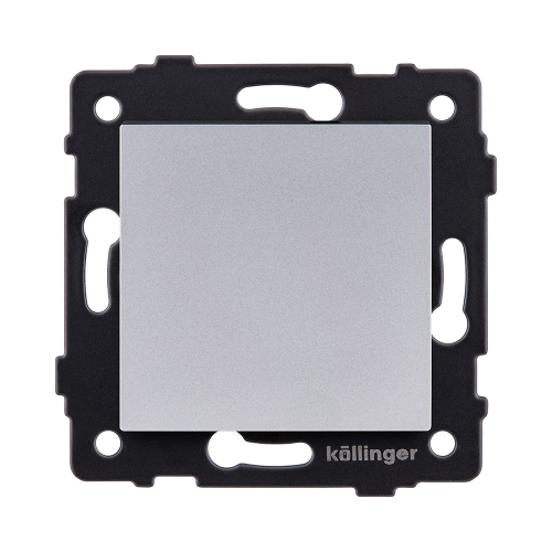 Выключатель 1-клавишный перекрестный 10А/250В, серый Kollinger REA-S-006GY для Aspekt, Eleganz, Reflex