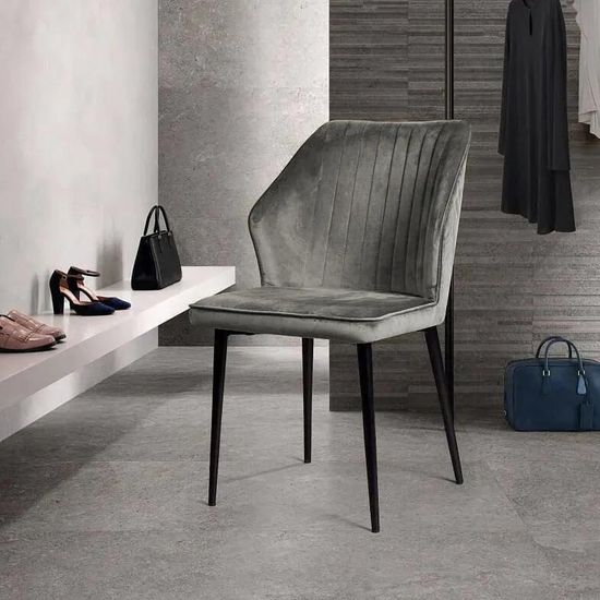 Стул Berg, бархат пепельно-бежевый 25