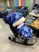 Санки - коляска Compact Military, синий арт. PcM18 Pikate