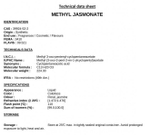 METHYL JASMONATE 100% / МЕТИЛ ЖАСМОНАТ CAS 39924-52-2