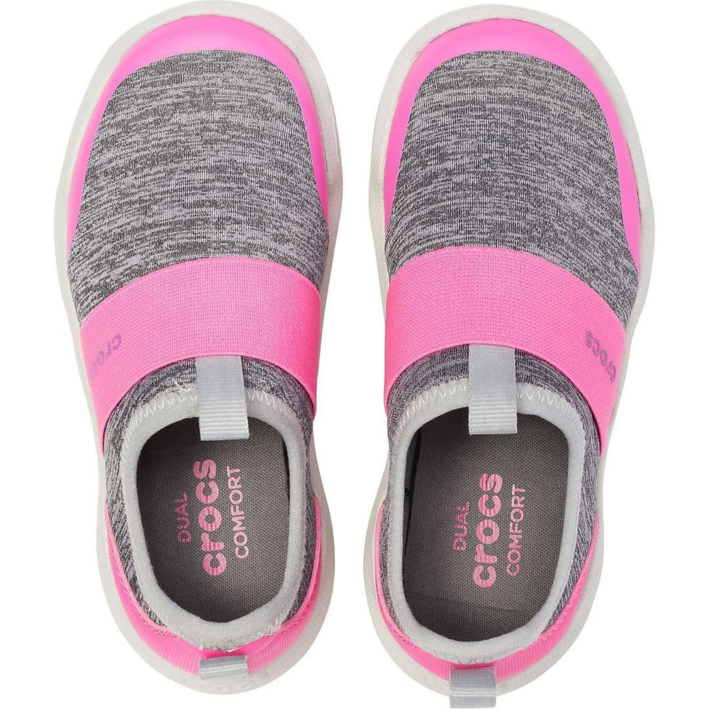 Кроссовки детские CROCS Swiftwater серые с розовым