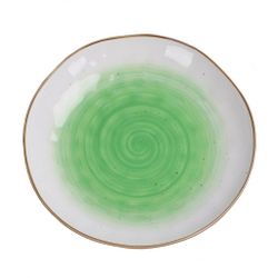 Салатник 450 мл d 21,5 см h3,8 см зеленый фарфор "The   Eco" P.L. Proff Cuisine [6]