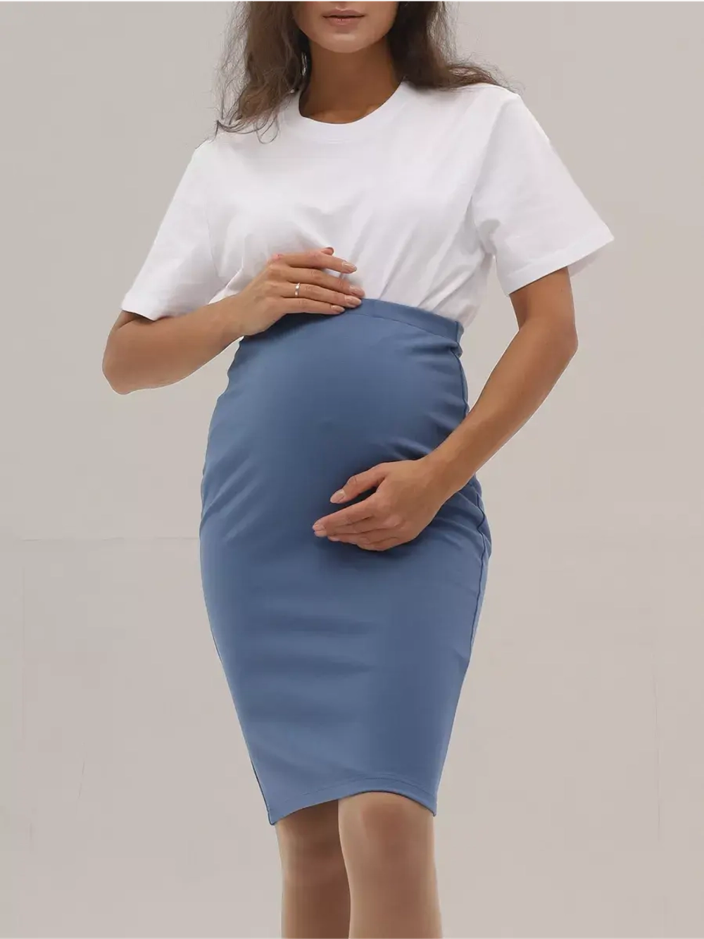 Юбка для беременных миди