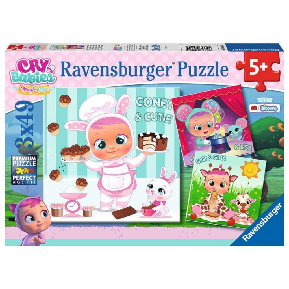 Ravensburger - Пазл Край Бэбис Cry Babies Magic Tears 3x49 шт. 051045