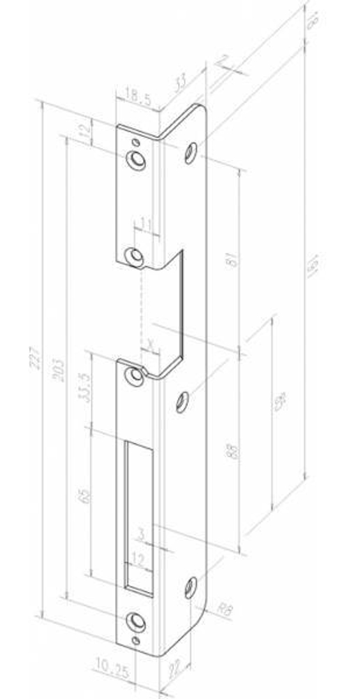 Угловая запорная планка 502