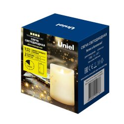 ULD-F061 WARM WHITE CANDLE Фигура светодиодная Свеча на батарейках 2ААА не в-к. 1 светодиод. Теплый белый свет. TM Uniel