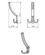 КРЮЧОК-ВЕШАЛКА МЕТАЛЛИСТ №11 ПОЛИМЕР ХРОМ ЭФФЕКТ