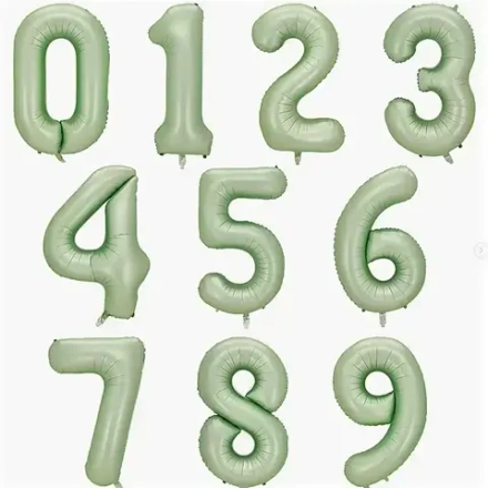 Цифра Оливковая сатин 102см на выбор