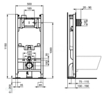 Промо-комлект 2 в 1 T533001 i.life B Подвесной безободковый унитаз с технологией RimLS+, сиденье и крышка Ideal Standard i.life B T500301,встраиваемая инсталляция R046367 PROSYS 2.0