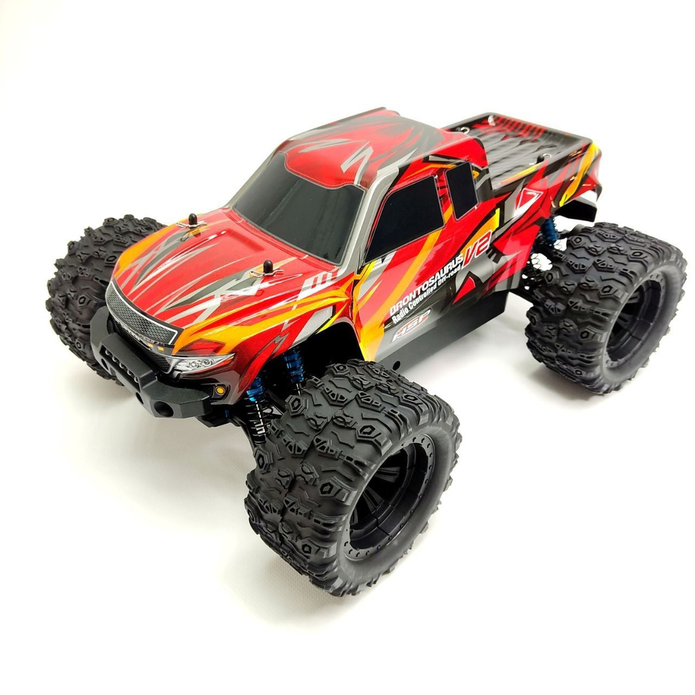 лексановый корпус для моделей hsp 94111v2 , окрашенный с наклейками красный hsp 88084