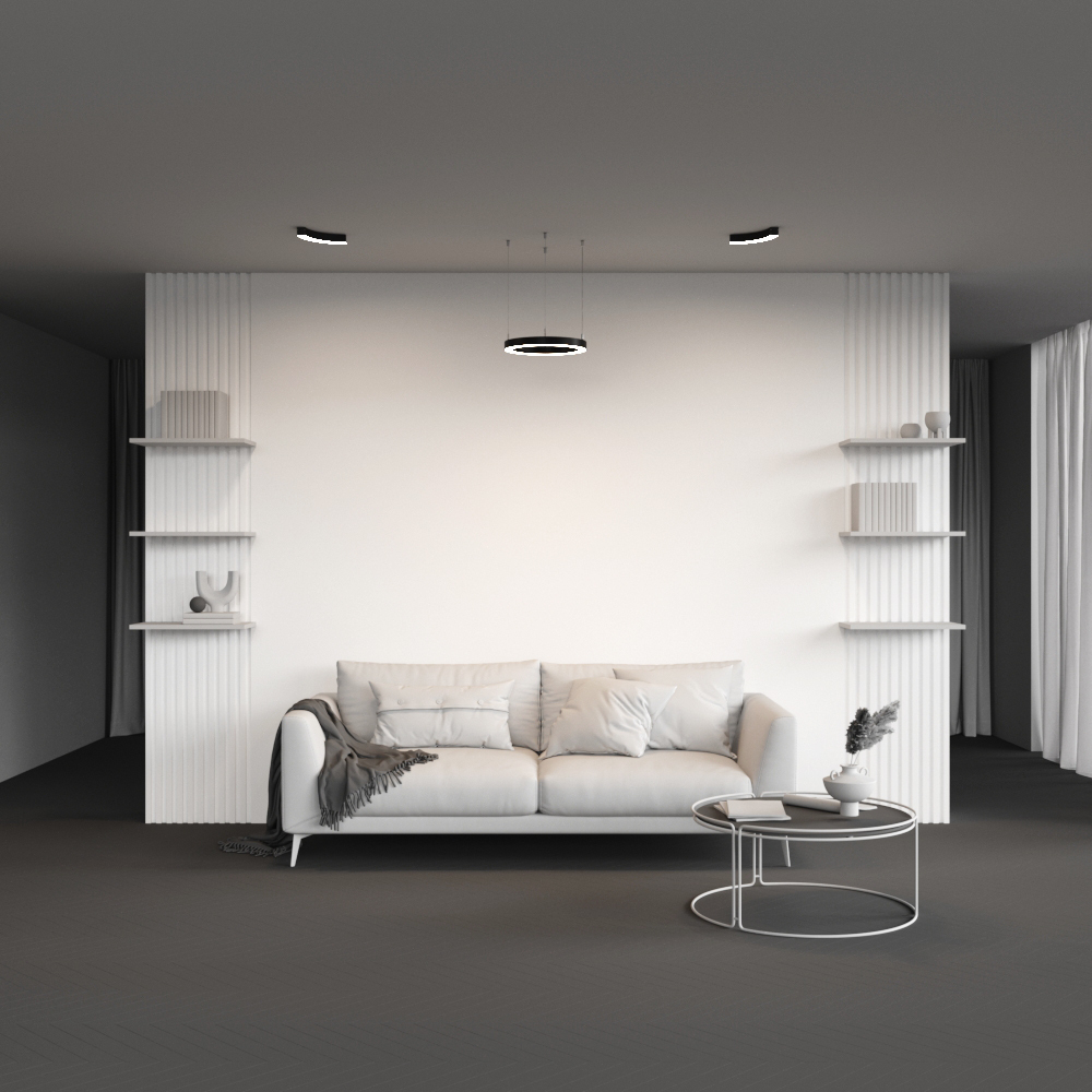 Радиусный профиль Maytoni 35x35 Ø320мм 1/4 круга черный ALM-3535R-B-D-90°-0.3M