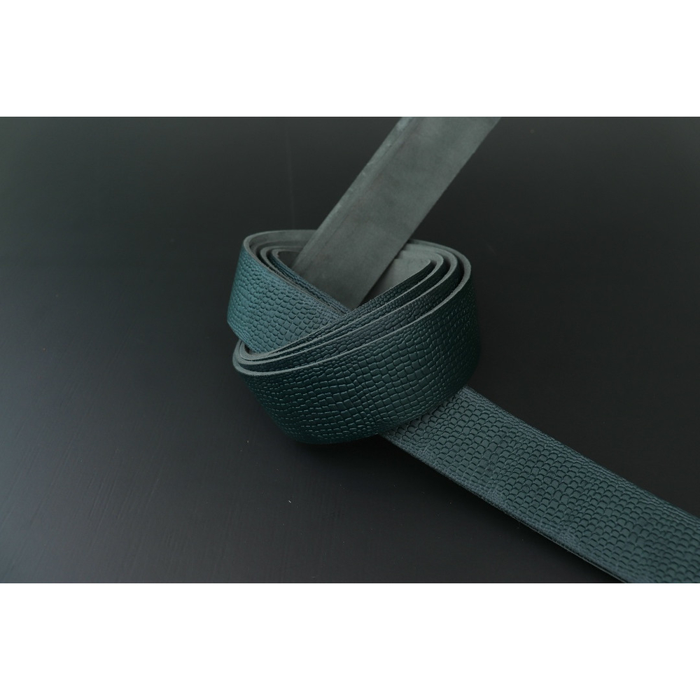 Ременная заготовка сине-зеленая с лицевой отделкой+ плита геккон 140