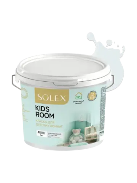 SOLEX Краска для детских комнат KIDS ROOM цв.Утреннее облако (Pantone 11-4601) 7кг (ИжСинтез)