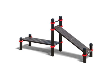 Двойная лавка для пресса - горизонтальная + с уклоном К-76