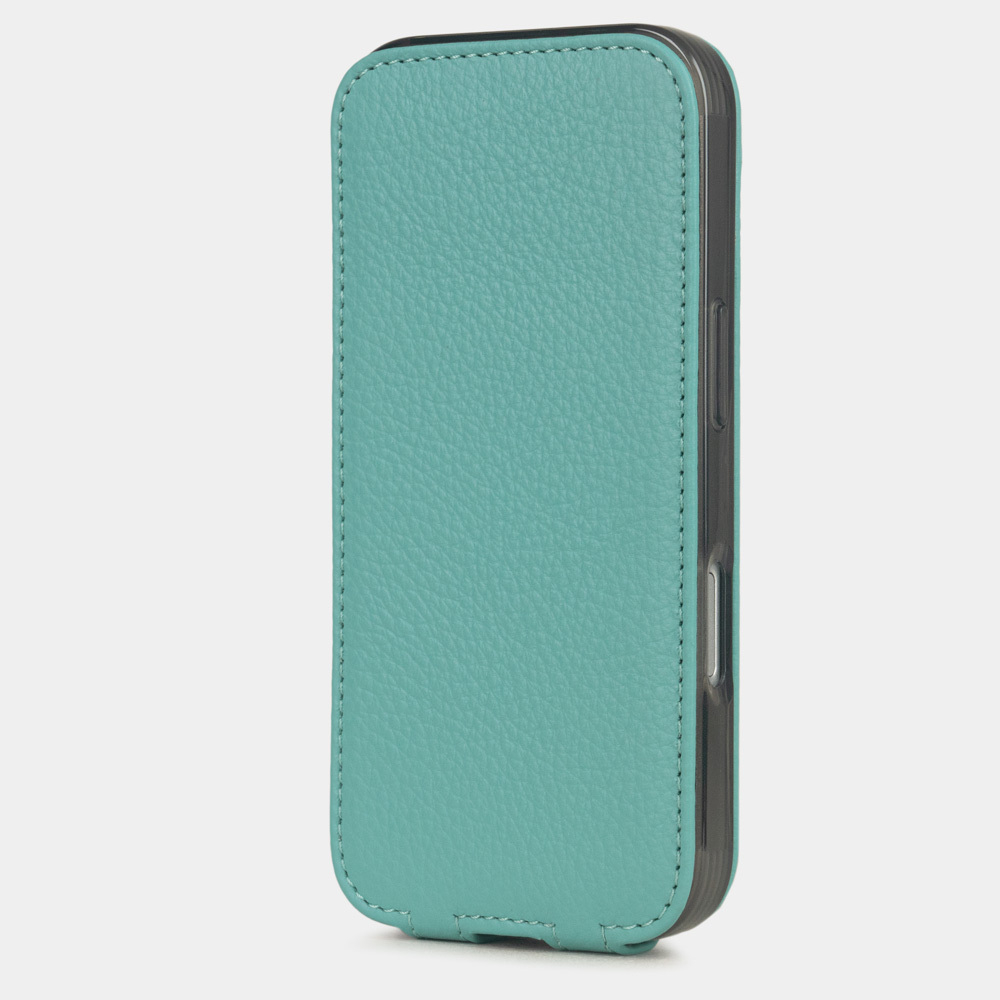 Кожаный чехол для iPhone 17 Pro, теленок цвета тиффани