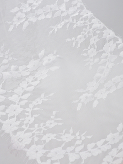 Кружево шантильи белое неэластичное ширина 32 см длина 0.9 м