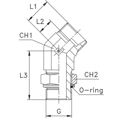 Штуцер FRG45 DL28 BSP 1 (корпус)