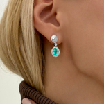 Серьги с Турмалином Параиба и Бриллиантами, E0146-0/1