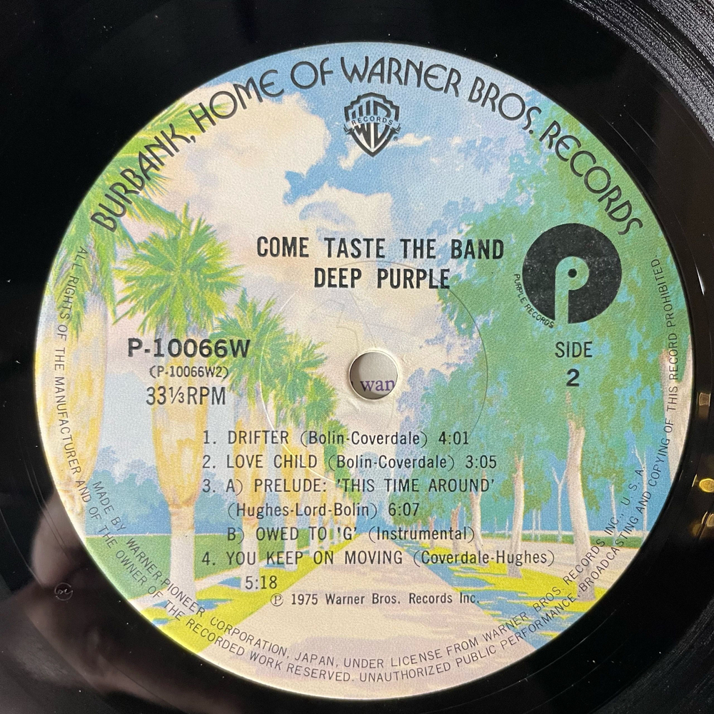 Винтажная виниловая пластинка LP Deep Purple Come Taste The Band (Япония 1975) (Без Оби)