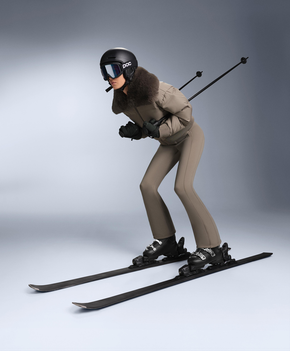 OYSHO Водонепроницаемые эластичные брюки-клеш SKI, темно-серый