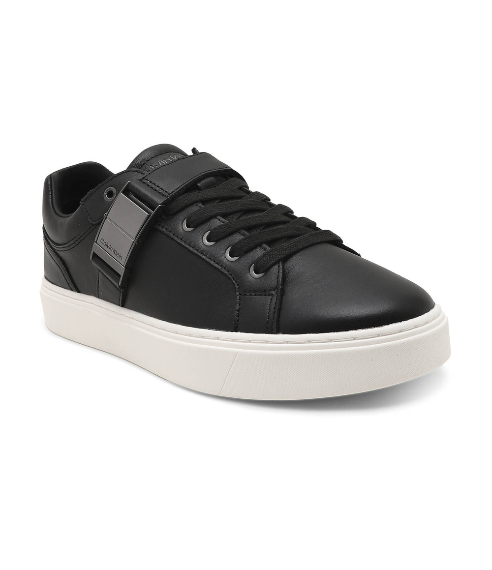 Кожаные кроссовки Calvin Klein - черный(HM0HM01381)