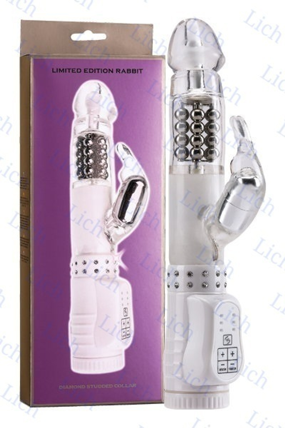 Вибратор с вращением и стимулятором клитора