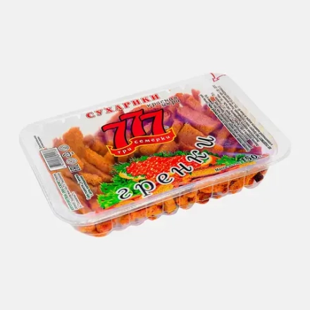 Сухарики-гренки Три Семерки ржано-пшеничные Красная икра 150г