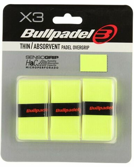 Намотки теннисные Bullpadel Padel Overgrip GB 1705 3P - amarillo aufre fluor