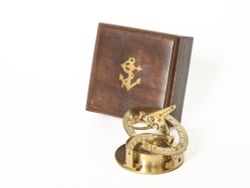 Nautical Морской компас в деревянном футляре