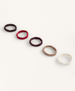 OYSHO Резинка для волос (5 шт), рубиново-красный